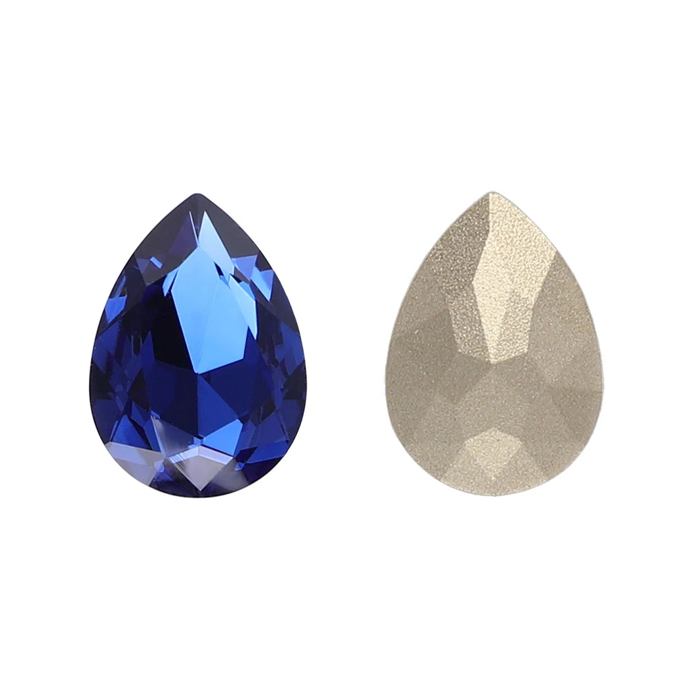 Qiyi 2024 New Arrival Innovative Design K9 Glass Top Quality Crystal Point Back Drop Shape Rhinestones for Clothing Accessories