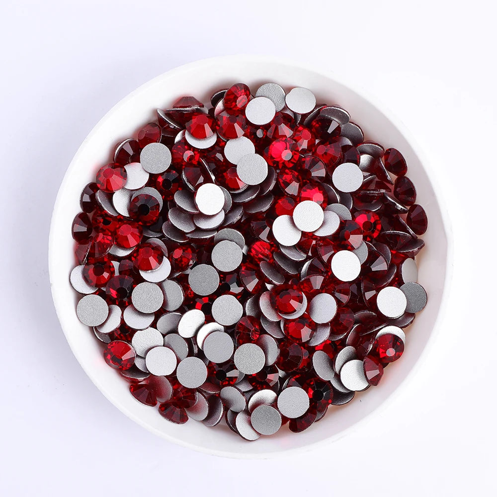 SS6-SS30 Wholesale Small Bag Non Hotfix Glue on 4A+ Quality Rhinestones Glass Crystal Flatback Regular Cut for Nail Art