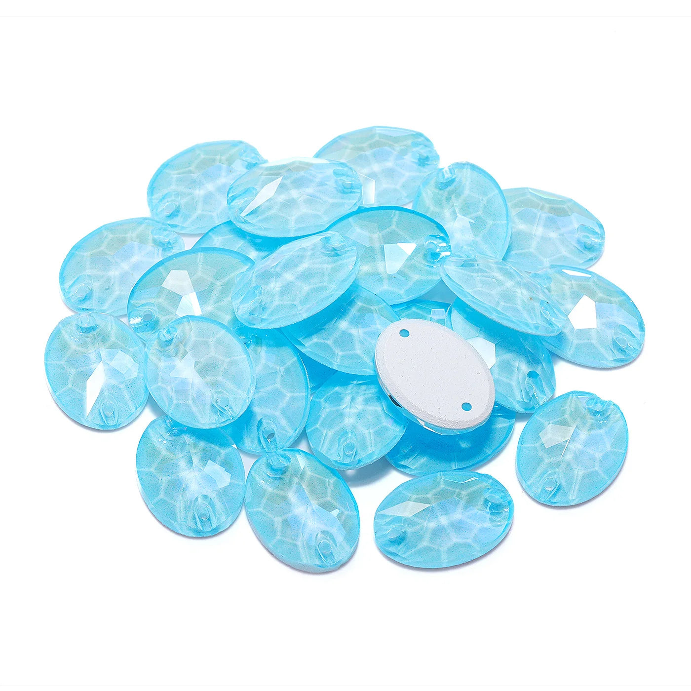 QIYI Oval Crystal Sew-on Rhinestones Flat Back K9 Glass Sew on Stones Garment Beads Clothing Sewing Accessories