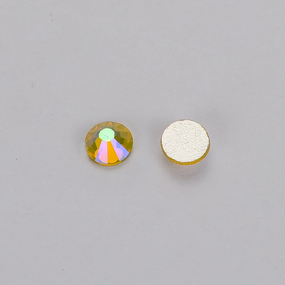 SS3 SS6 SS10 SS12 SS16 SS20 SS30 SS50 Dark Green AB Crystal Strass Flatback Glass Crystal Rhinestones for Cloth DIY Crafts