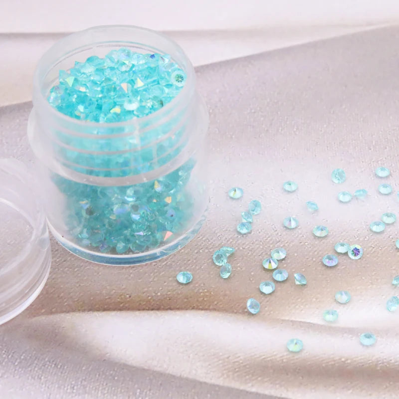 High Quality Bulk Fine Glass Epoxy Resin Nail Sequins Glitter Small Clothing Accessories Rhinestones Type