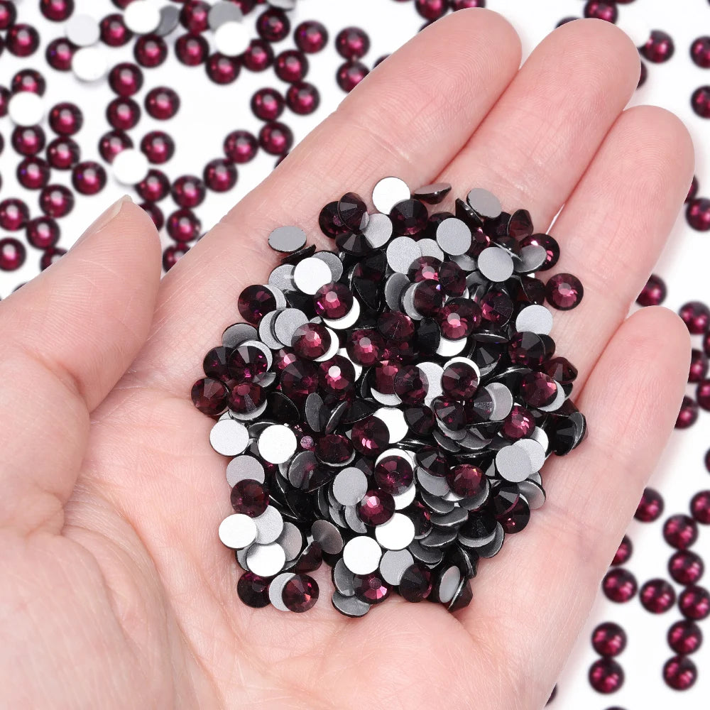 Wholesale 14400pcs/bag Non Hotfix Rhinestones SS6-SS30 Glass Crystal Flatback Regular Cut Rhinestones for Nails Art
