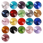 3200 QIYI Innovative Design Top Quality Rivoli Shape Flat Back Glass Crystal Sew on Rhinestones for Designer Garment Decoration