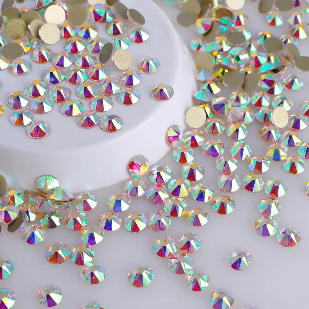 SS10-SS40 Top Quality 8 Big 8 Small 16 Facets 2088 Cut Non Hotfix Rhinestones Iron Crystal AB High Luster Rhinestone