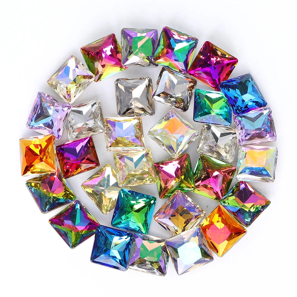 Effect Color Hot Selling Latest Fashion Design Factory Wholesale New Design Eco-friendly Materials K9 Glass Point Back Stone