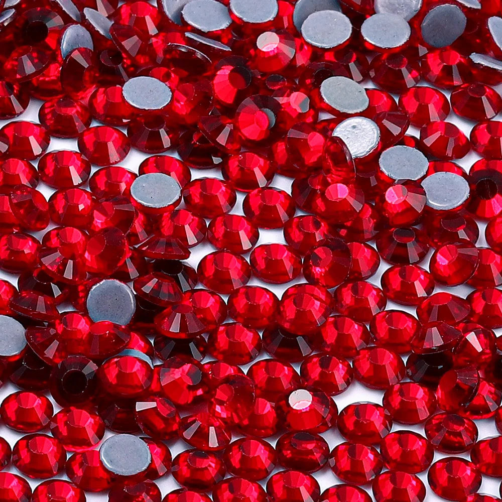 Wholesale 60Colors Hotfix Glass Crystal Rhinestone Flat Back Round Hotfix Crystal Stone Delicate for Clothing Accessories