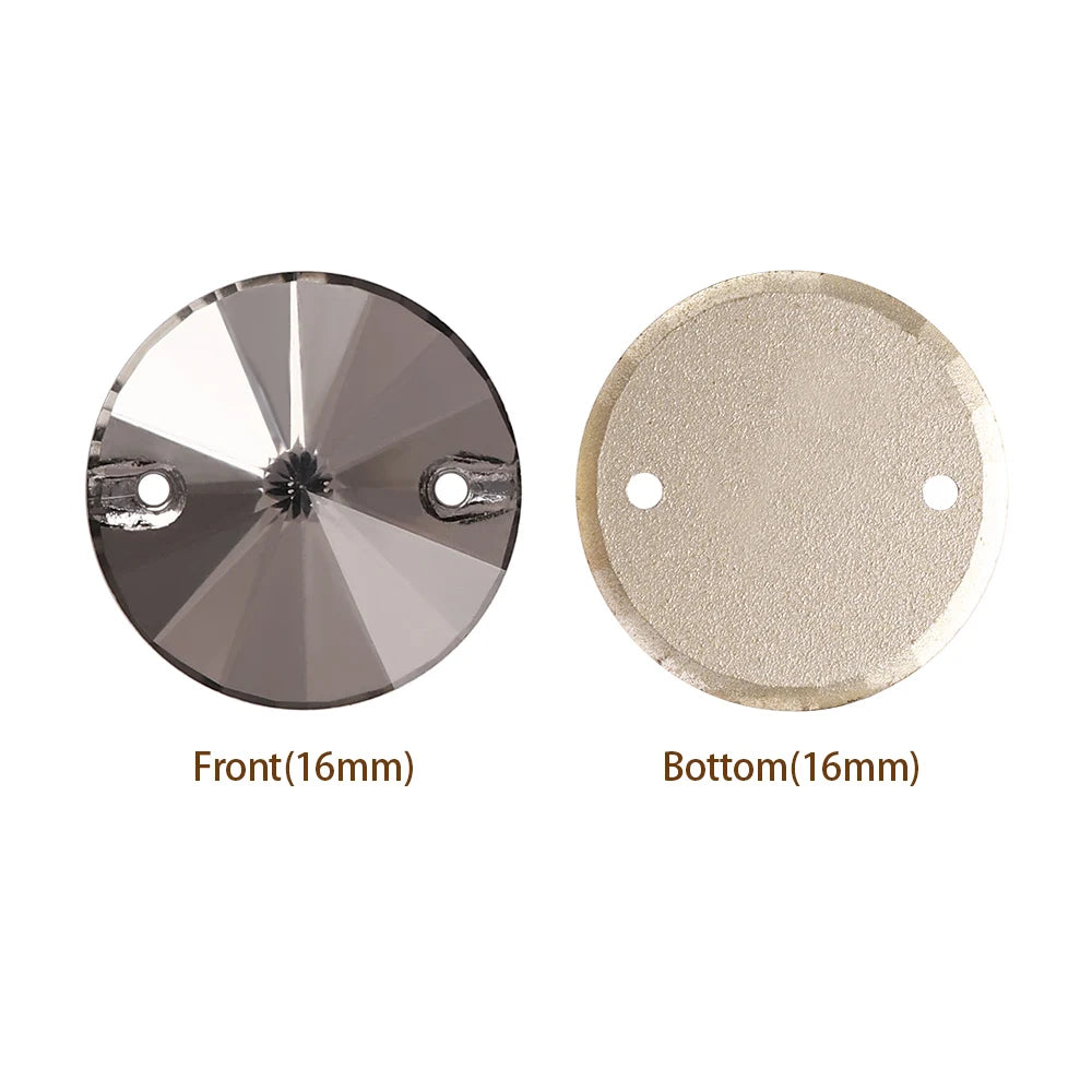 3200 QIYI Innovative Design Top Quality Rivoli Shape Flat Back Glass Crystal Sew on Rhinestones for Designer Garment Decoration