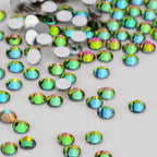 Diamond Stone Champagne Factory Wholesale Crystal AB Glass Flat Back Non Hot Fix Crystal Rhinestone in Bulk Silver 1 Bag Glue on