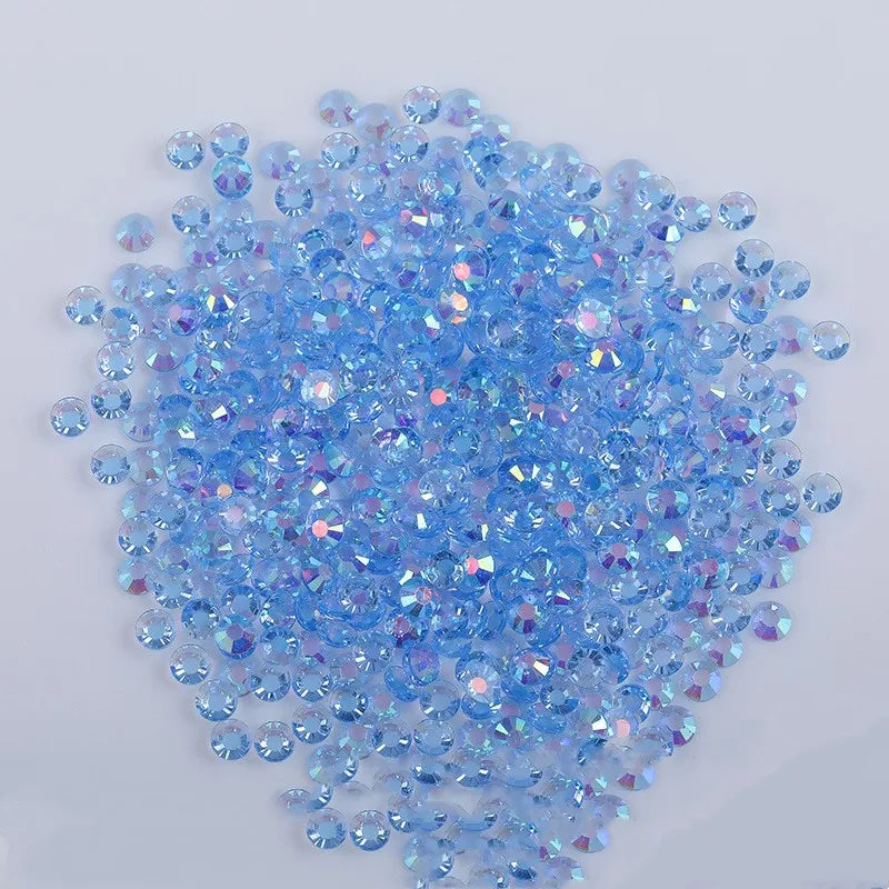 Wholesale Hot Fix Flat Bottomed Jelly Rhinestones Transparent Crystal Rhinestone for Handicrafts