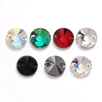 High Quality Sewing on Glitter Rivoli Rhinestones Pointback  Crystal Glass Fancy Stone for Garment Decoration