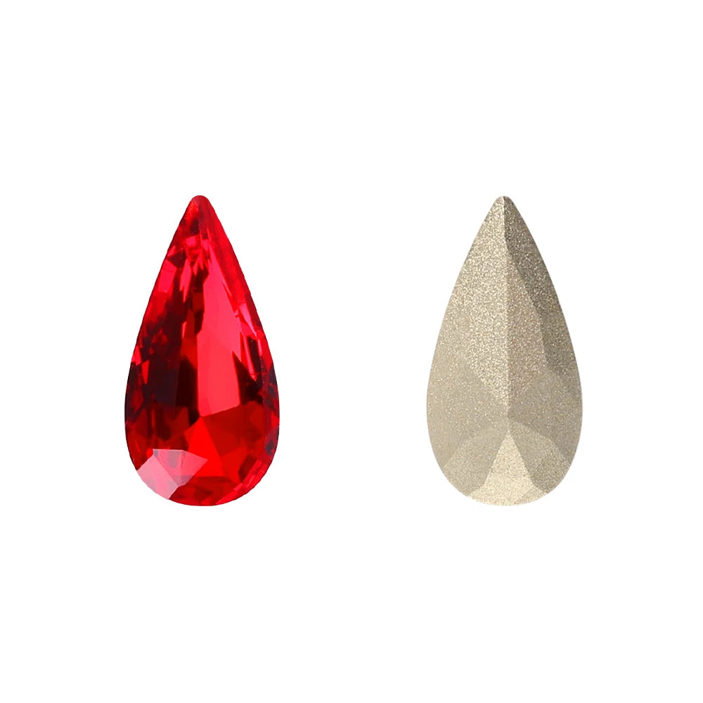4322 Tear Drop Shape K9 Glass Grade AAAAAA High Quality 12 Facets Customized Color Point Back Rhinestone for Clothing Decoration