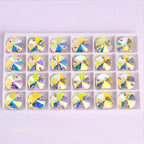 High Quality Sewing on Glitter Rivoli Rhinestones Pointback  Crystal Glass Fancy Stone for Garment Decoration