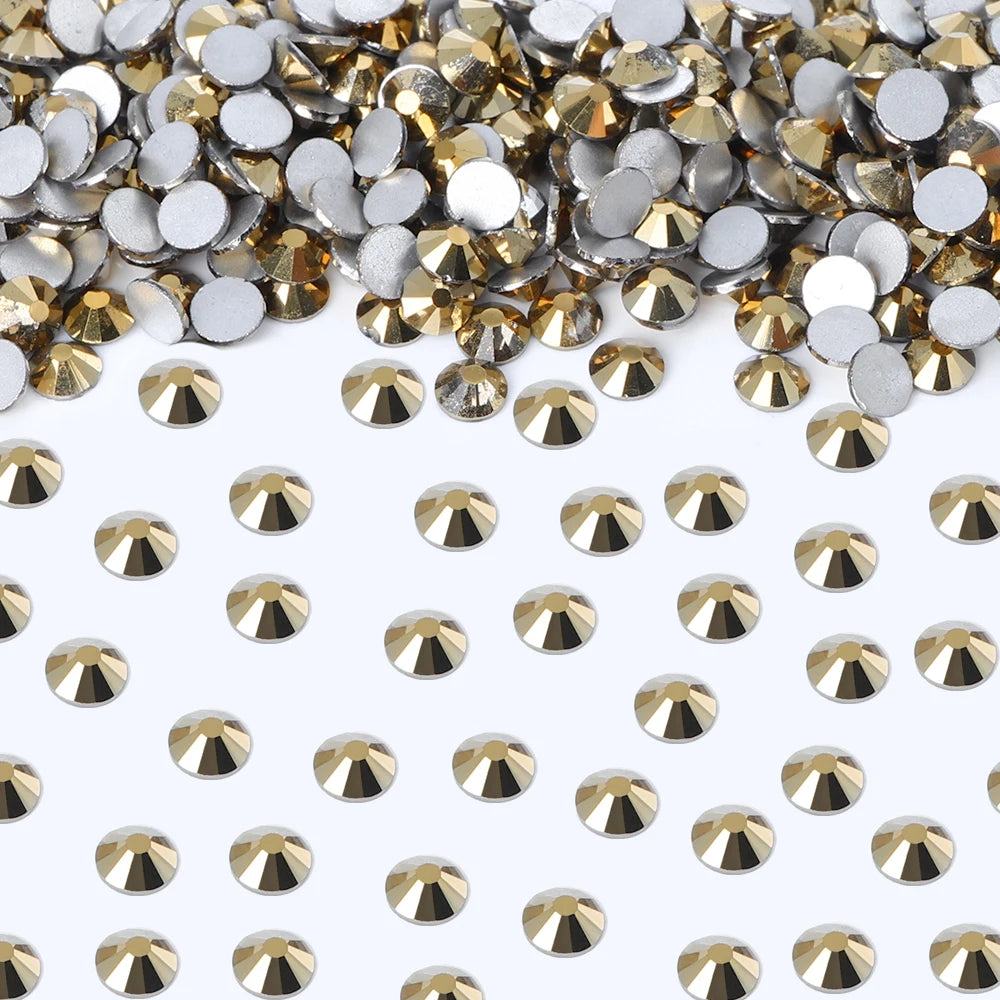 Wholesale Glitter Glass AB Crystals Nail Art Rhinestones Flat Back Non Hotfix Rhinestone Diamond for Fashion Jewelry Earring