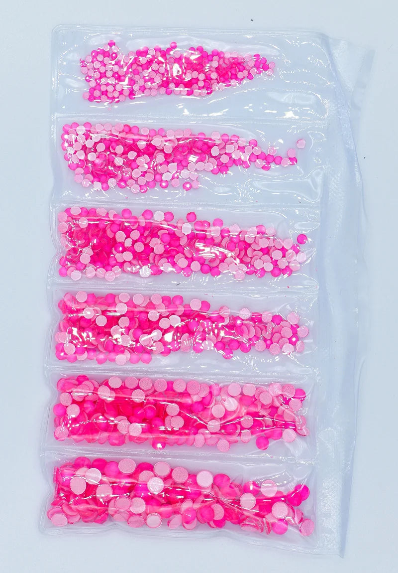 Fluorescent Luminous Mix SS6-SS20 Non Hotfix Neon Rhinestone Noctilucent Electric Nail Art Decorations