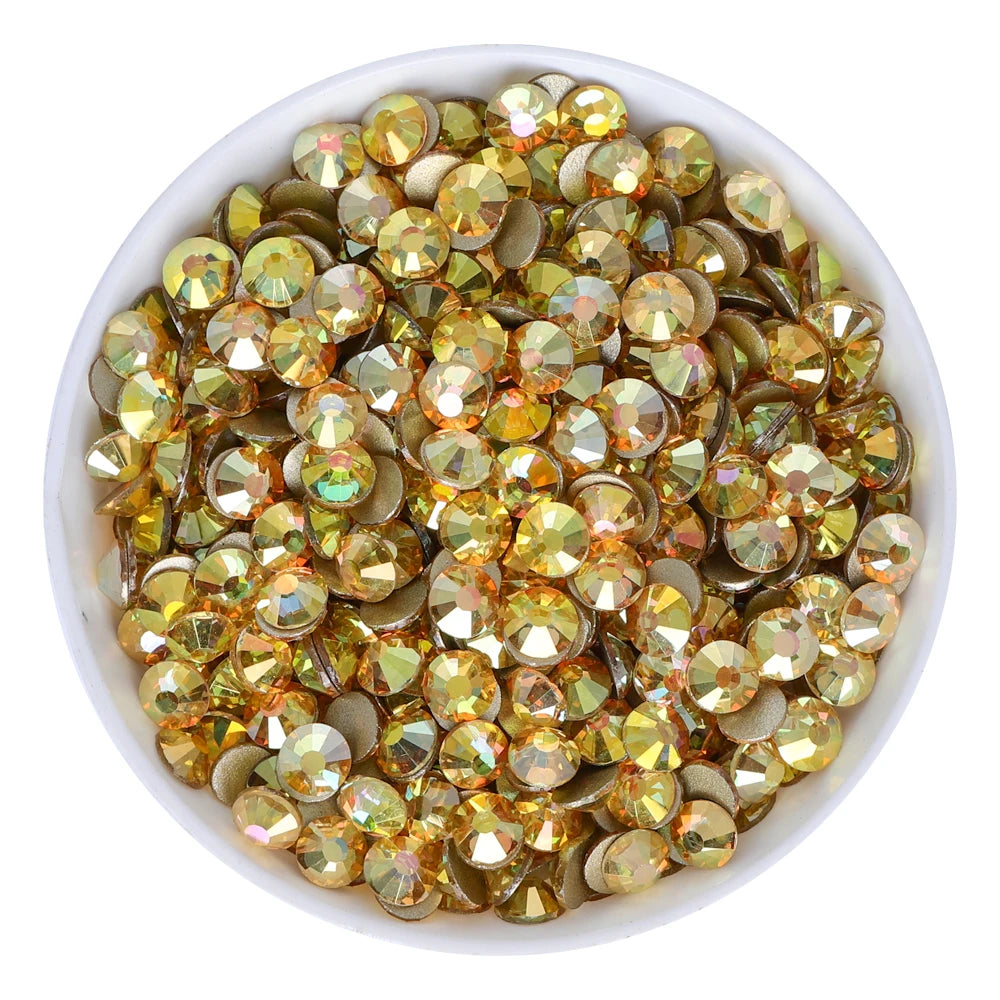 QIYI  SS30-SS60 1130-1187 14400pcs Non Hot Fix Flat Back Factory Wholesale High Quality Durable Glass Rhinestones for Girls