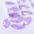 Wholesale Custom Sew-on Rhinestones 5A Quality Crystal FlatBack 2 Holes Sewing Diamond Leaf Stones Bling Wedding Decoration