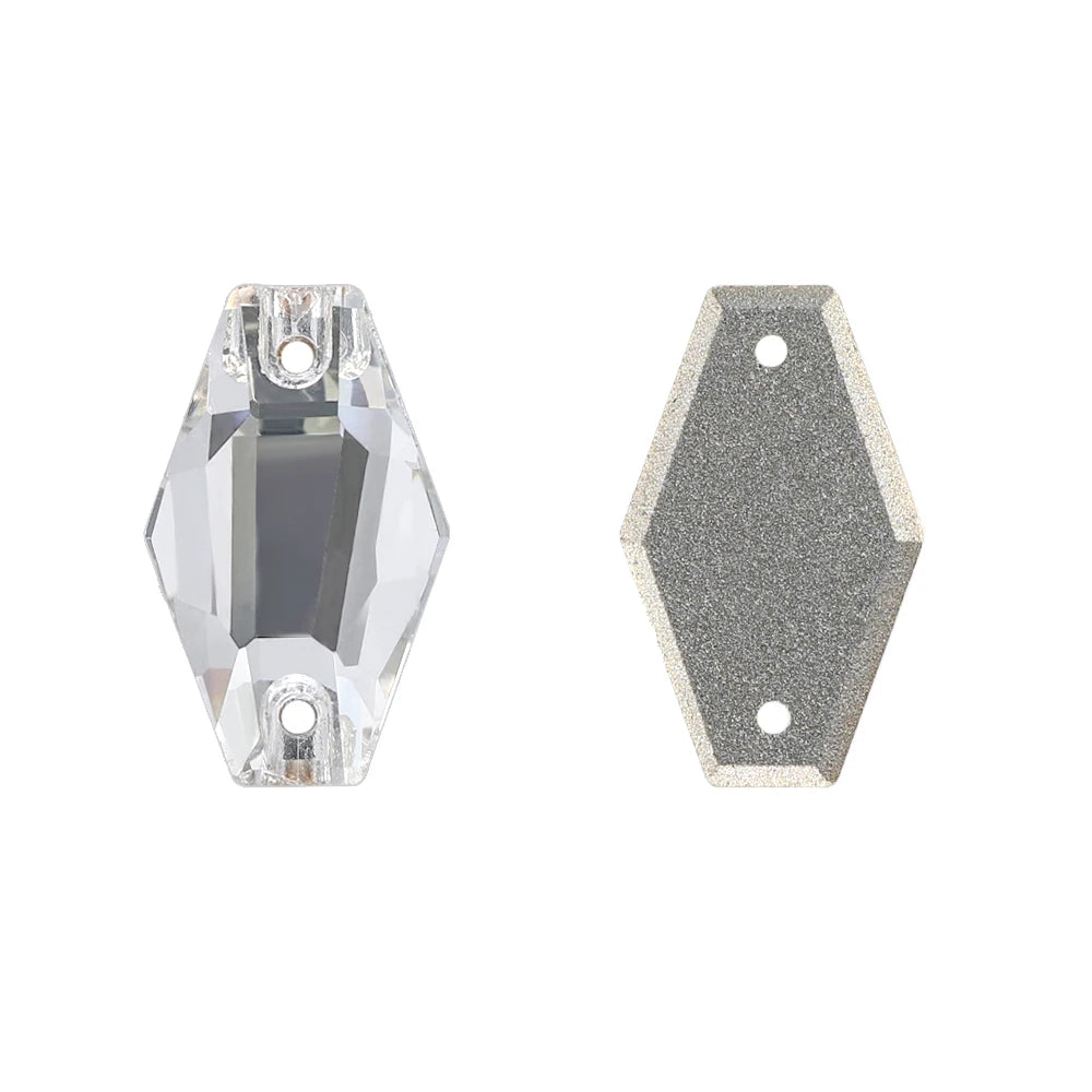 3261 QIYI Hexagon Innovative Design High Quality Durable Pure Luxury Glass Crystal Sew-on Stone Rhinestones for Wedding Dress