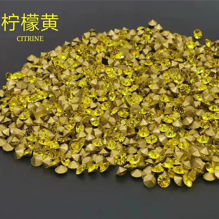 Factory Wholesale SS6 Nail Rhinestone Pointed Back Strass Non-Hotfix Glass Rhinestone DIY Jewelry Decoration Garments Materials