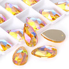 Wholesale 7x12 10x14 11x18 13x22 17x28 mm Raindrop Sew-on Rhinestones Non Hotfix Flatback Sewing Strass Bling for Jewelry Dress