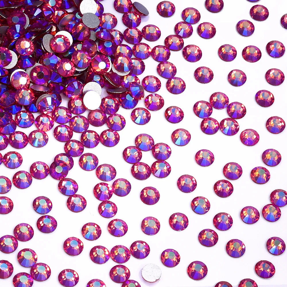 Factory Wholesale Big Bag Non Hotfix Rhinestones SS6-SS30 Glass Crystal Flatback Regular Cut Rhinestones for Nails Art