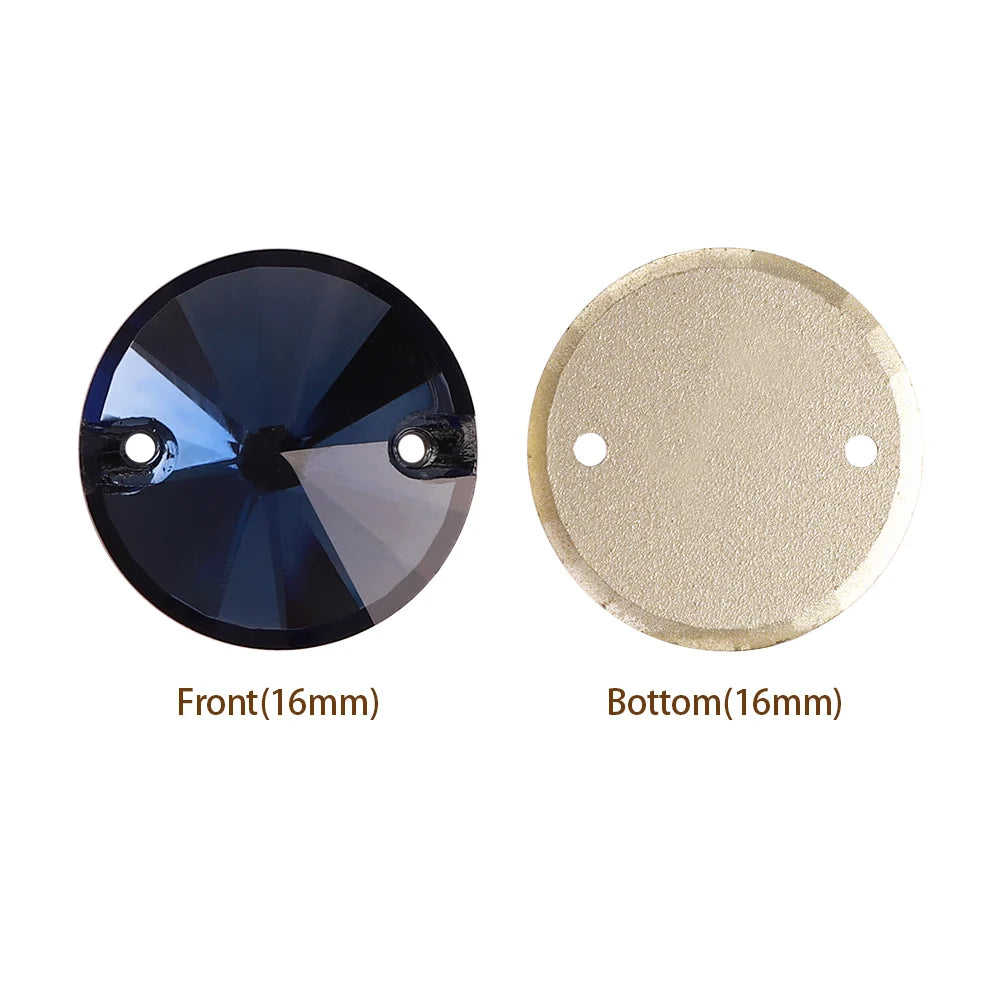 3200 QIYI Innovative Design Top Quality Rivoli Shape Flat Back Glass Crystal Sew on Rhinestones for Designer Garment Decoration