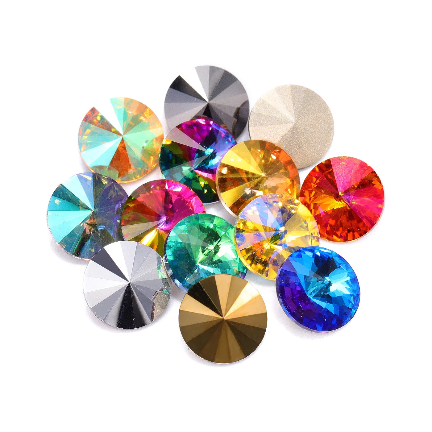 Qiyi New Arrival Rivoli Fancy Shape Eco-friendly Materials Trendy Design K9 Glass High Quality Grade AAAAAA Point Rhinestone