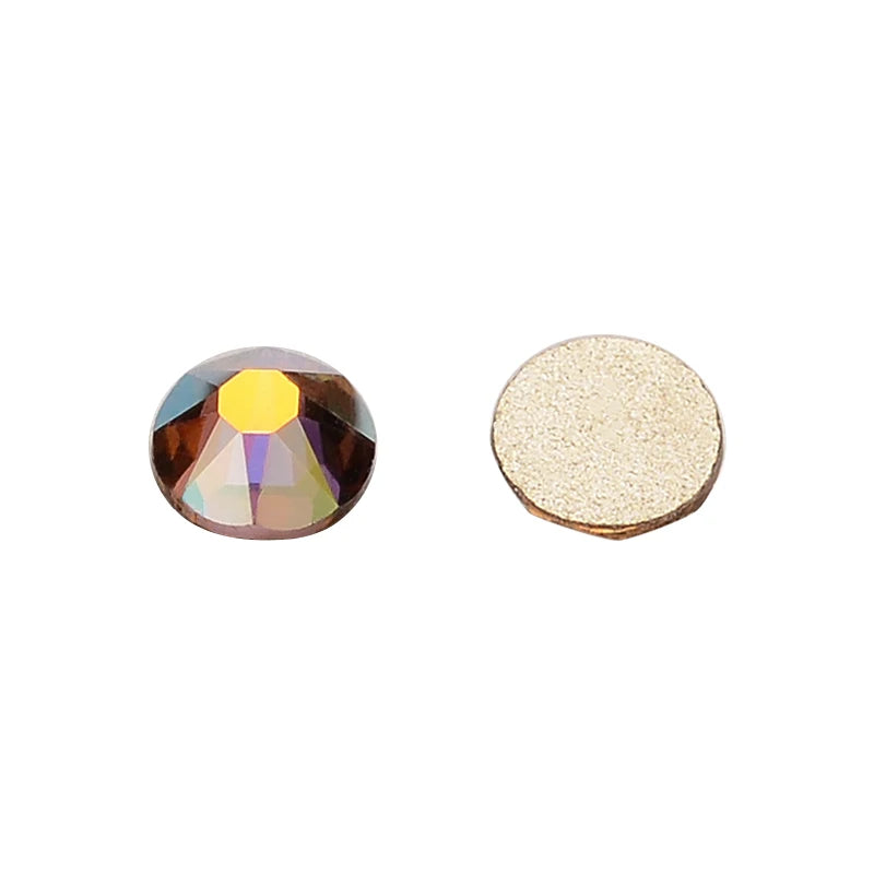 Wholesale Bulk 14400pcs Complete Colors 2088 16 Cut 8big8small AB Color Glass Rhinestones Gold Flatback Non Hotfix for Nail Art