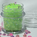 2024 Exquisite Bottled 3mm/5mm/6mm Resin Flat Back Crystal Rhinestone Self Adhesive Nail Diamond Decoration