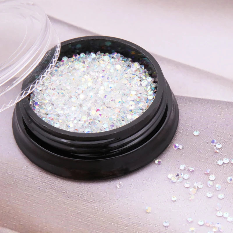 Hot Sales 1.2mm Box Packaging Crystal for Nail Art Diamond Nail Art Dust Micro Diamond Mini 3D Nail Art Crystal