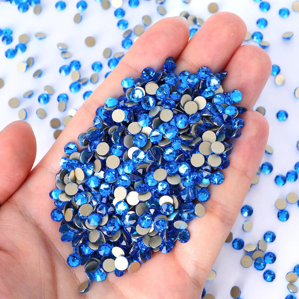Top Quality 2088 Crystal Glass Rhinestones 16 Cut Facets Round Flatback Diamond Strass AB in Bulk Stones for Cloth Tumbler