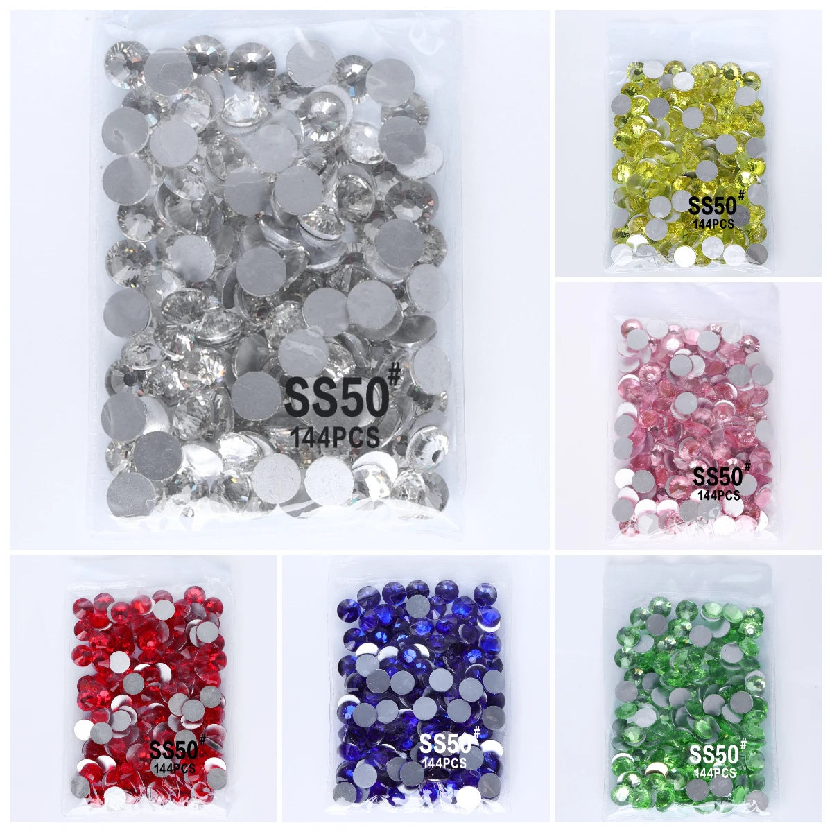 SS50 Rhinestone Big Size Wholesale Flat Back Rhinestone  Non Hotfix Flat Back Crystal  Glass Rhinestones for DIY Gym Clothing