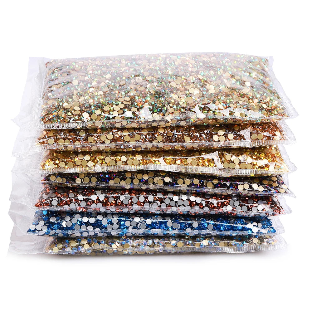 QIYI SS3-SS20 1001-1035 14400pcs Non Hot Fix High Quality Durable Latest Fashion Popular Style Glass Crystal Rhinestones for DIY