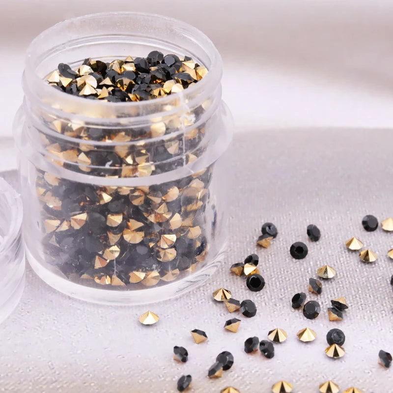 High Quality Bulk Fine Glass Epoxy Resin Nail Sequins Glitter Small Clothing Accessories Rhinestones Type