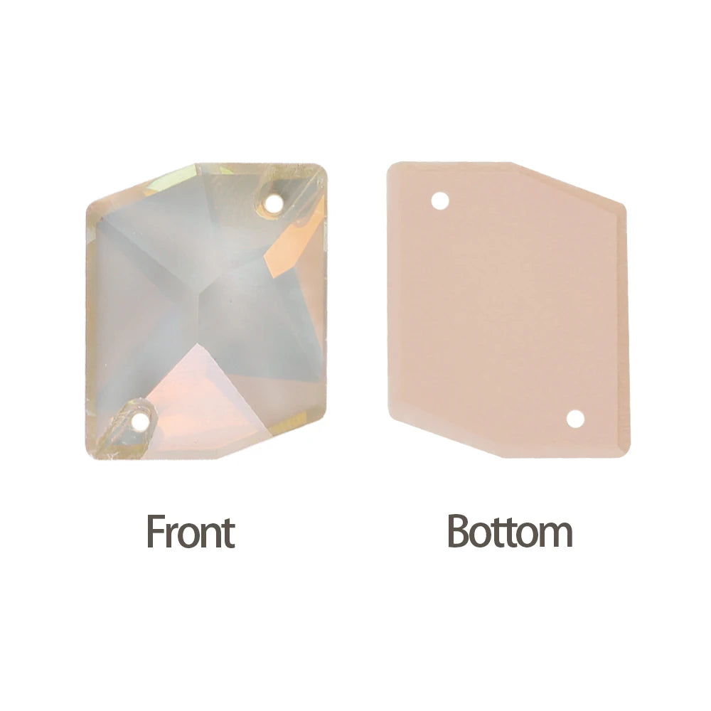 3265 Cosmic Shape 10*12mm/11*14mm/13*17mm/17*21mm Top Quality Durable Innovative Design Clear Glass Sew-on Rhinestones for DIY