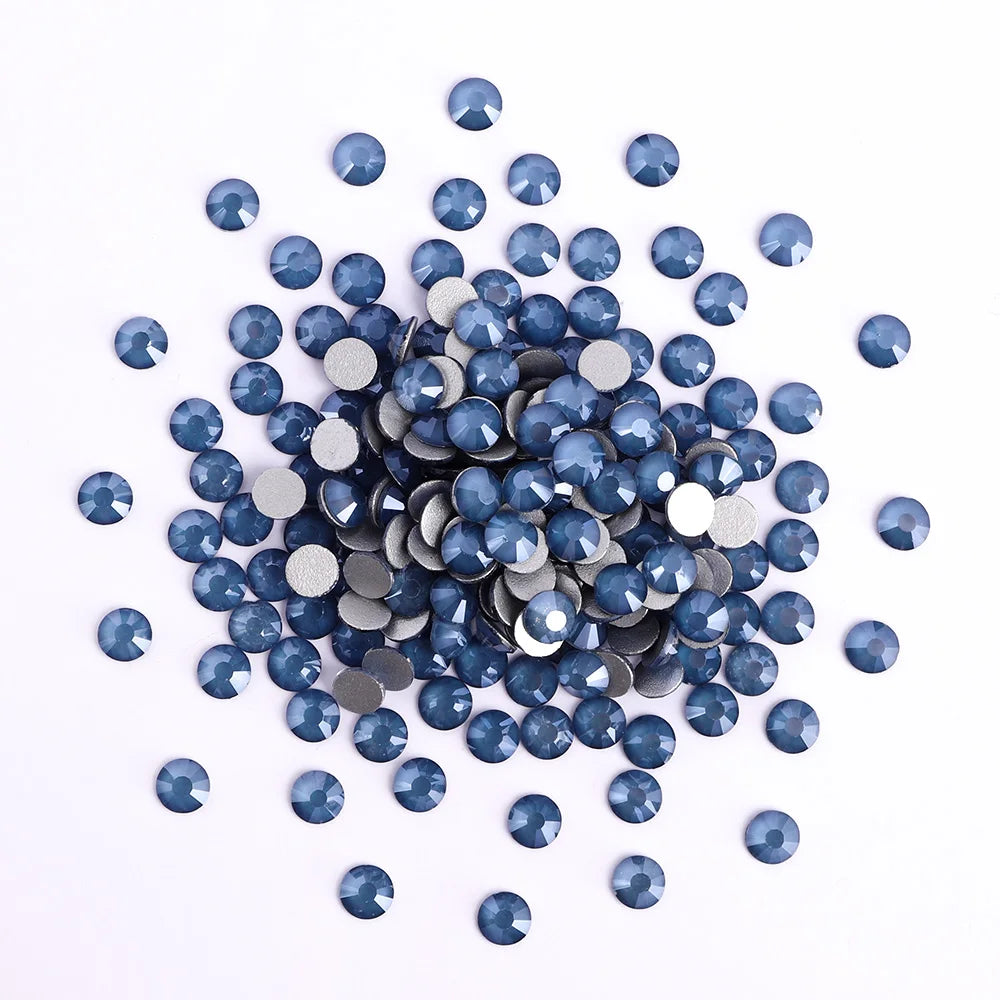 QIYI Silver Back Mocha  Crystal Rhinestones Glass Flat Back Non Hot Fix Crystal AB Rhinestones in Bulk 1201-1209