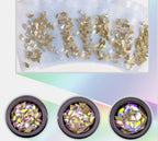 Top Quality flat back shaped rhinestones! 100pcs mix shapes nail art crystal without glue Non hotfix strass