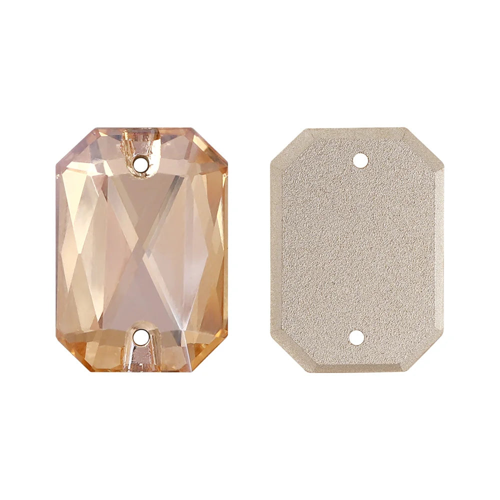 60+Colors Emerald Cut Sew on Rhinestones for Dancing Dress Accessories High Quality K9 Glass  for Jewelry Accessories