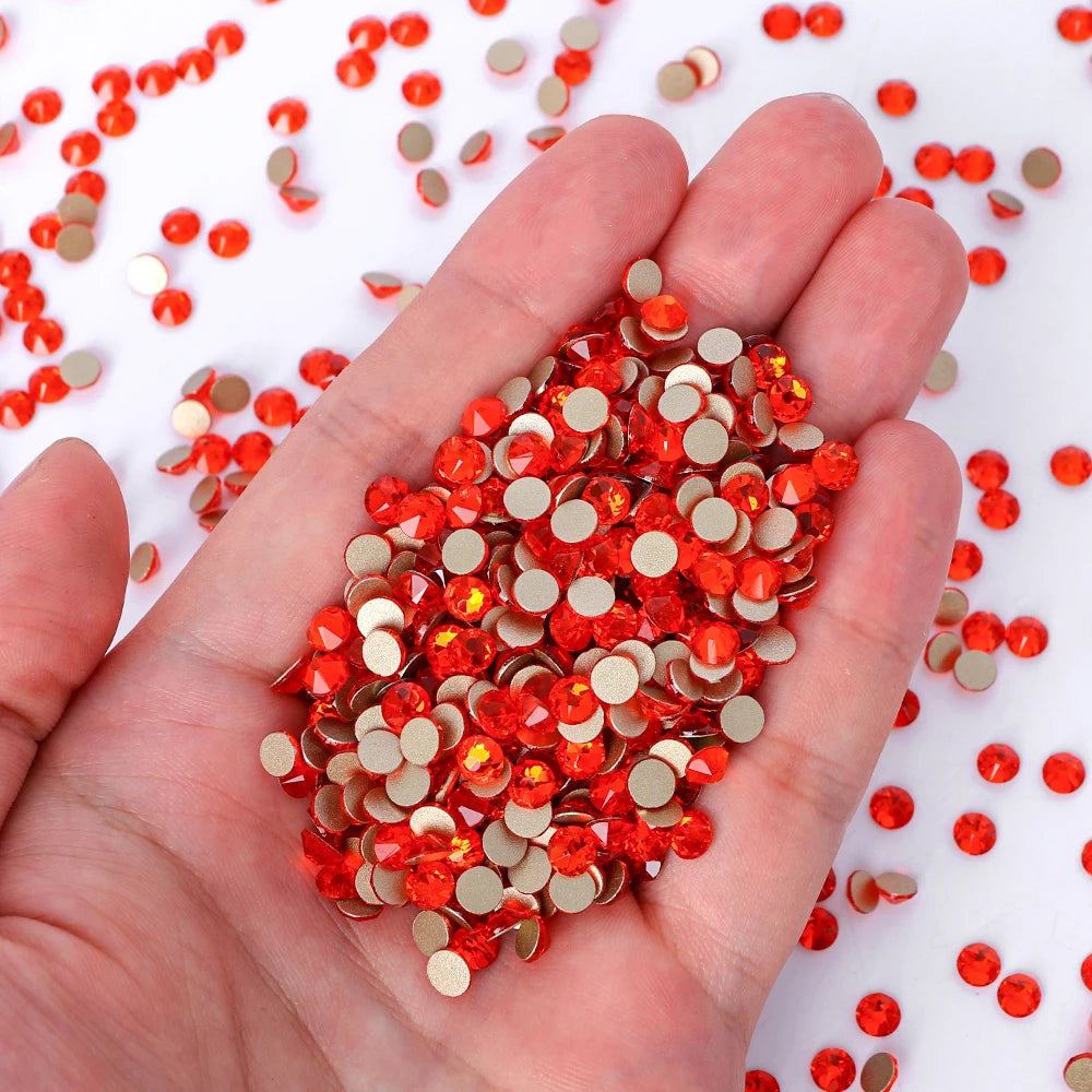 Top Quality 2088 Crystal Glass Rhinestones 16 Cut Facets Round Flatback Diamond Strass AB in Bulk Stones for Cloth Tumbler