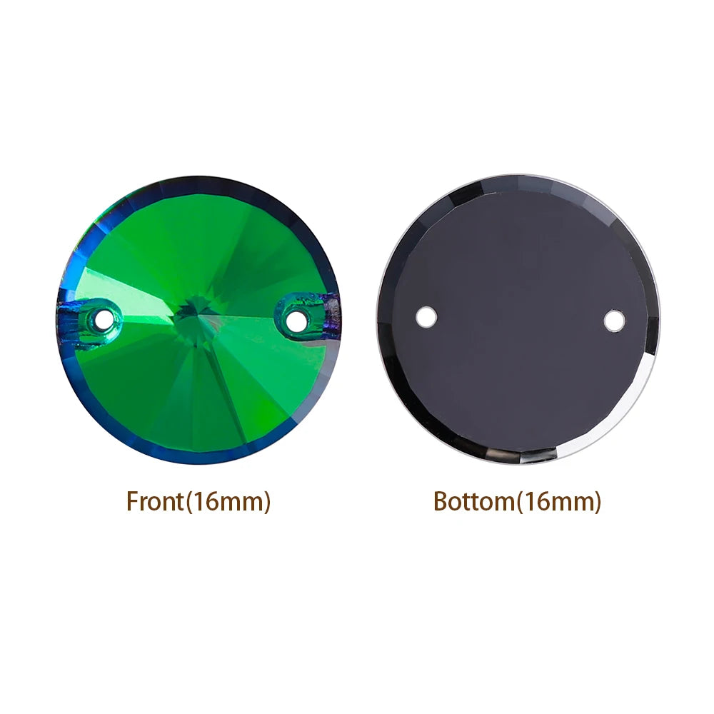 3200 QIYI Innovative Design Top Quality Rivoli Shape Flat Back Glass Crystal Sew on Rhinestones for Designer Garment Decoration