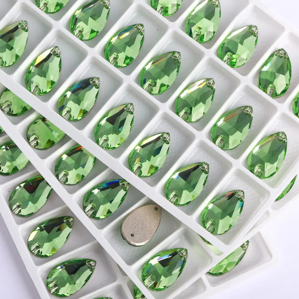 Wholesales Customize New Trend Drop  Shapes Colors Crystal Beads Sewing-On Rhinestones for Jewelry Clothes