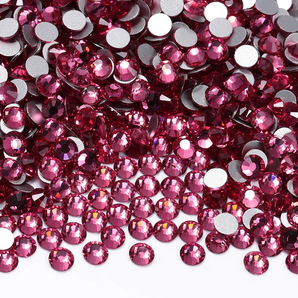 Newest Glass Rhinestones Non HotFix Flatback Rhinestones Bling Shine Bright Bulk Cup Rhinestone for Clothing Accessories