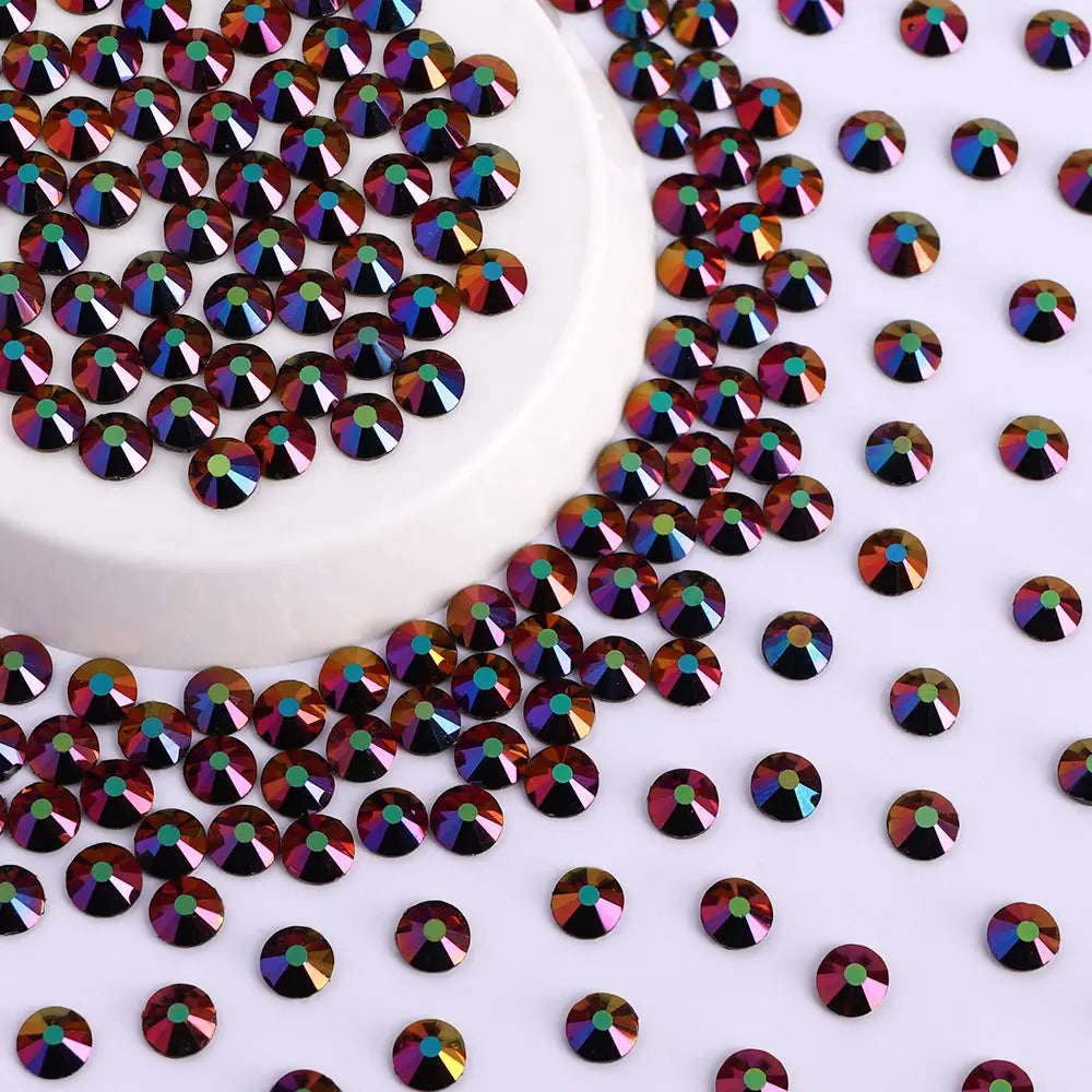 Wholesale High Quality Glass Rhinestone Non Hotfix Bulk Crystal Nail Rhinestones for Dress Handbags