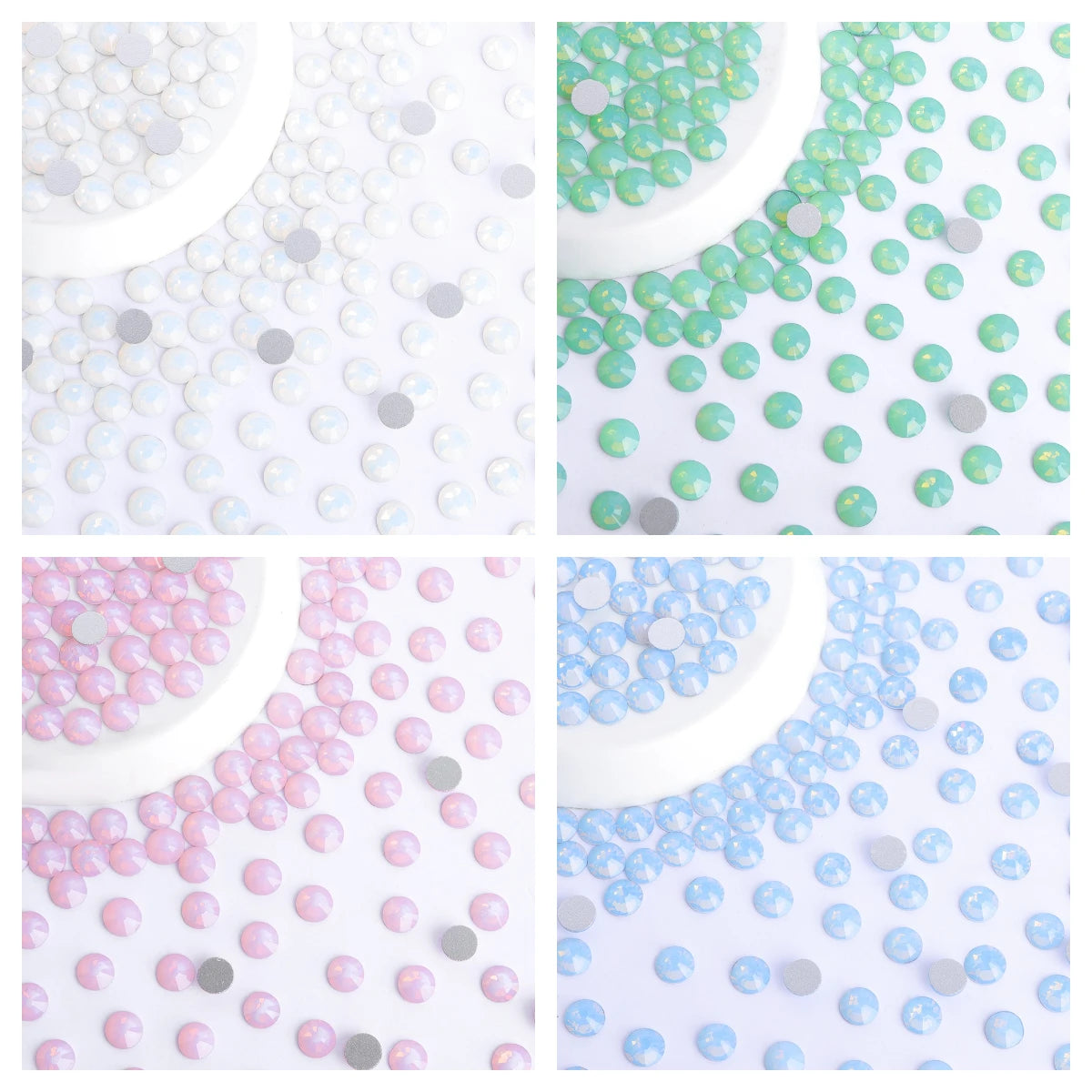 Wholesale Glamorous Multi Sizes High Quality Fashion Opal Non Hofix Glass Flat Back Rhinestone for Decorate Garment Nail Art