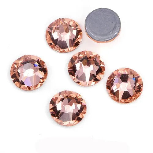 Wholesale Crystal 70 Colors 8 Big and 8 Small Rhinestones Bulk Hot Fix Glass Rhinestone Iron on Garments Dercorations