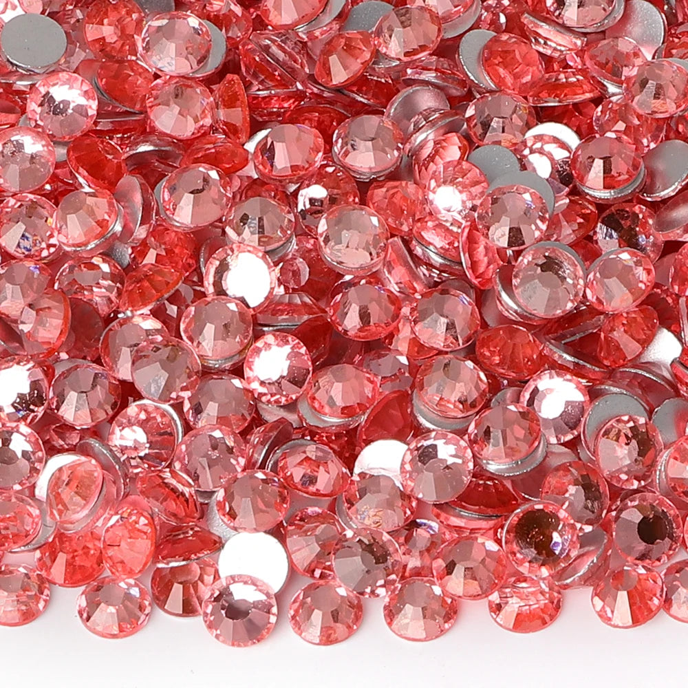 Latest New Colors Luminous Ss3-ss50 Wholesale Non Hotfix Cryatl Opal  Flat Back Crystal  Glass Rhinestones for DIY Gym Clothing