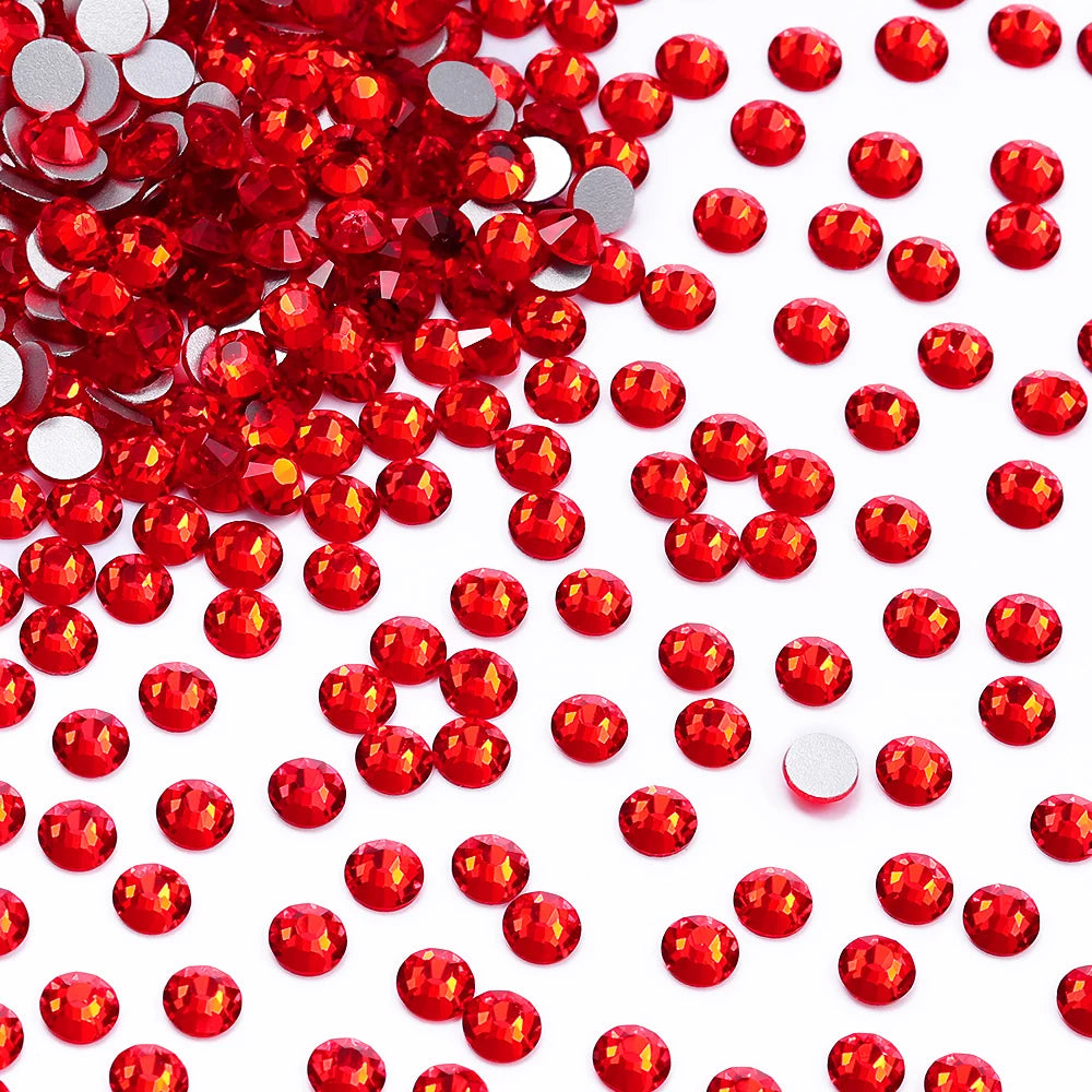Wholesale Rhinestones 100 Colors Ss06-ss34 Crystal Rhinestone Non Hotfix Flat Back for Top Decoration Accessories