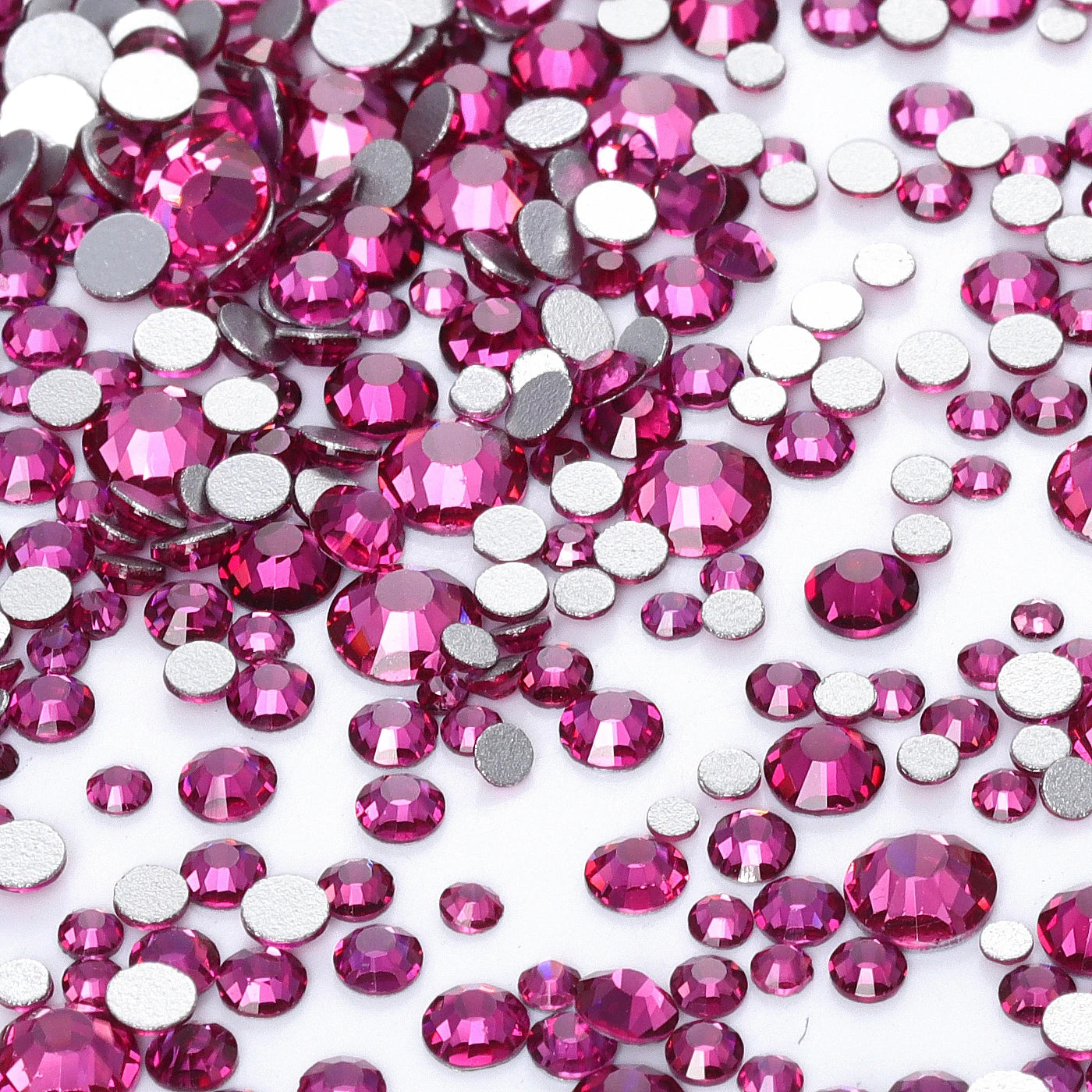 QIYI Wholesale Mixed Size Ss3-ss20 Crystal Rhinestones  Non- Hotfix Round Loose RhinestonesBulk for Decorative Nail Art Crafts