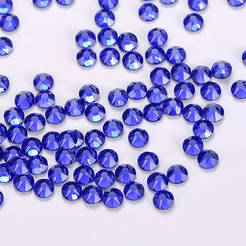 14400PCS  2088 Flatback Non Hotfix Rhinestones 16 Cut Facets Glass Crystal Round Diamond Strass Rhinestone Bulk for Dress