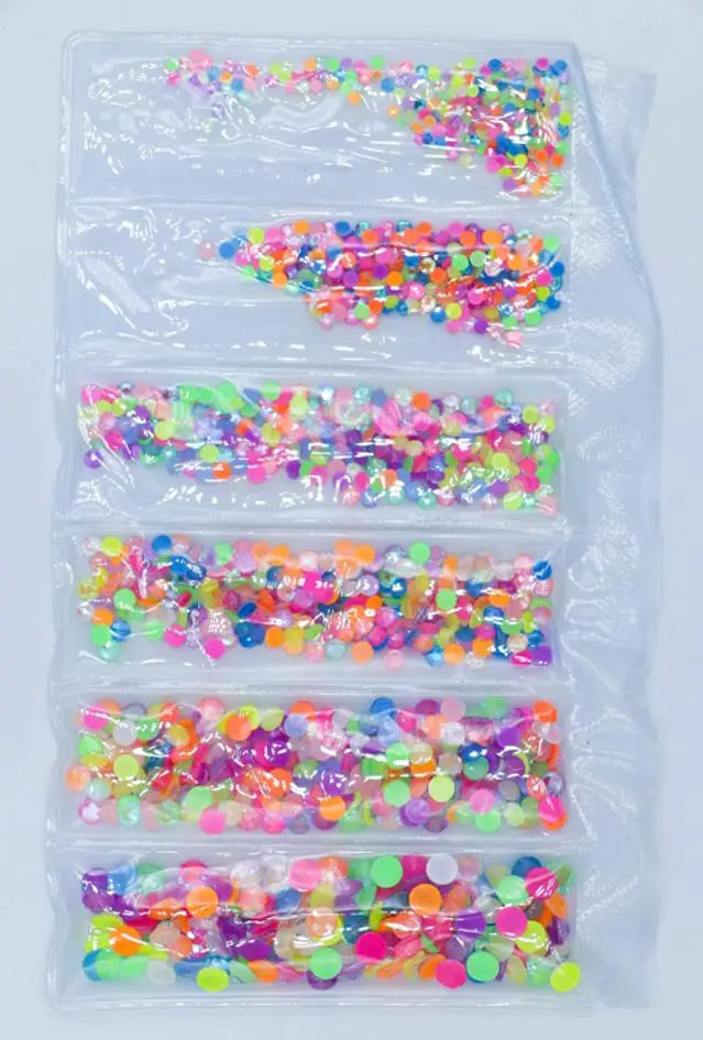 Fluorescent Luminous Mix SS6-SS20 Non Hotfix Neon Rhinestone Noctilucent Electric Nail Art Decorations