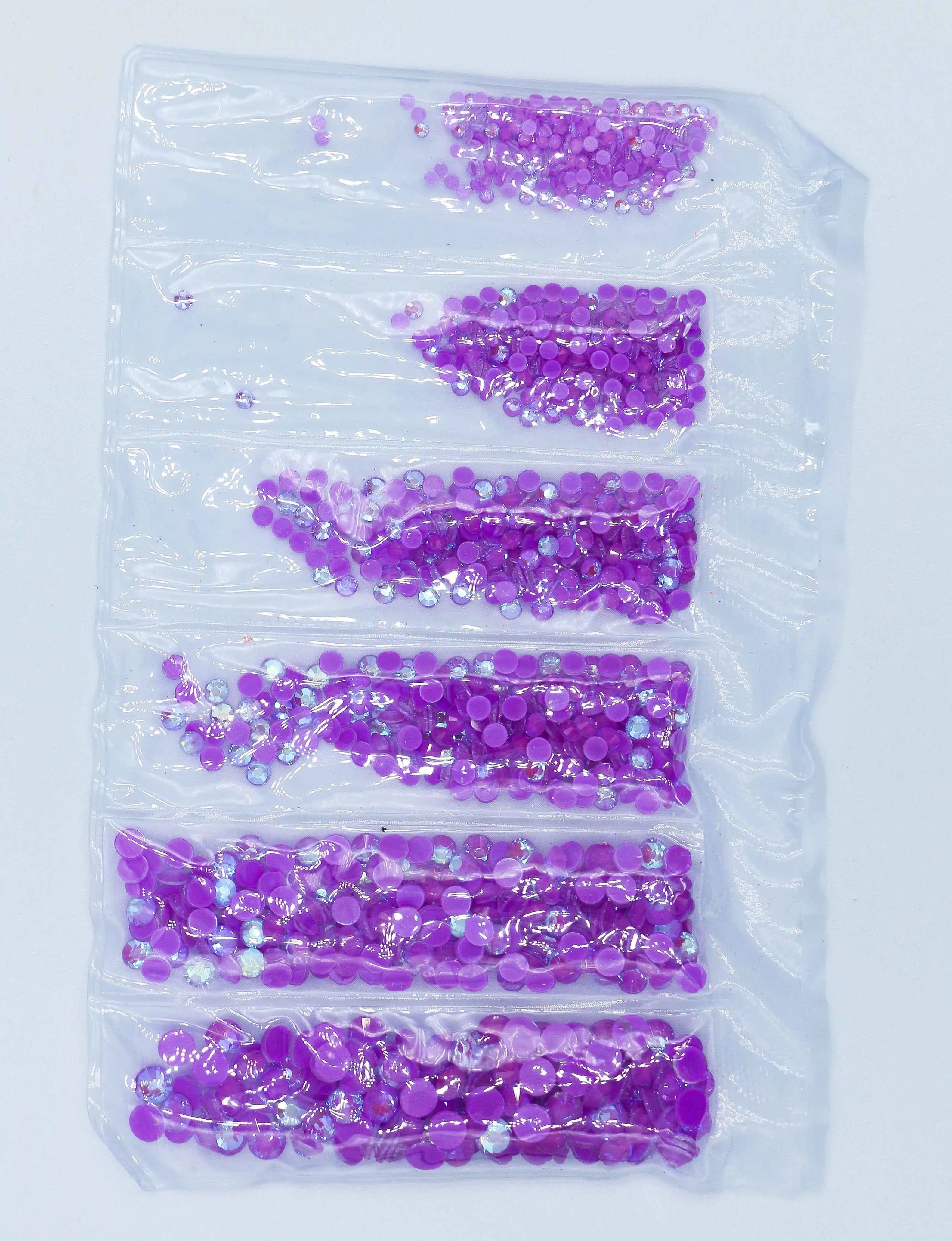 Fluorescent Luminous Mix SS6-SS20 Non Hotfix Neon Rhinestone Noctilucent Electric Nail Art Decorations